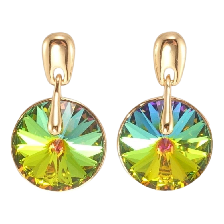 Серьги Xuping цвет 18K с кристаллами Swarovski пусеты Подвески с кристаллами Vitrail Medium ø 15мм фото №1 Серьги Xuping цвет 18K с кристаллами Swarovski пусеты Подвески с кристаллами Vitrail Medium ø 15мм фото №1