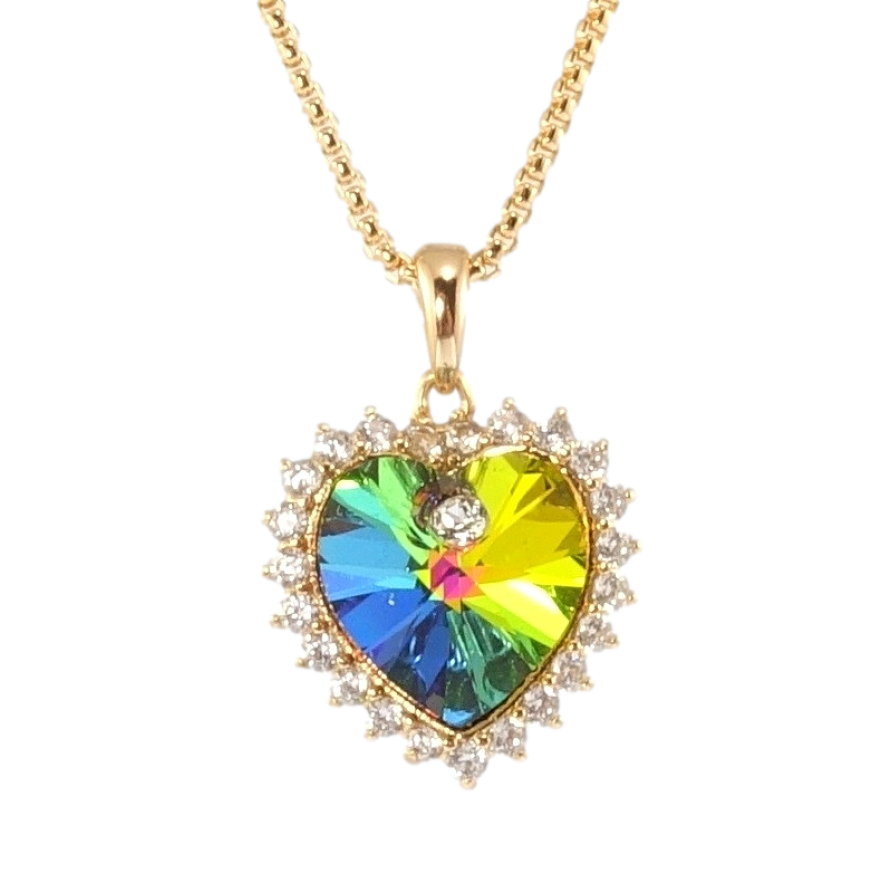 Кулон Xuping 18K з кр-ми Swarovski на ланцюжку Серце Vitrail Medium в обрамленні кристалів довжина 40-45см х фото №1 Кулон Xuping 18K з кр-ми Swarovski на ланцюжку Серце Vitrail Medium в обрамленні кристалів довжина 40-45см х фото №1