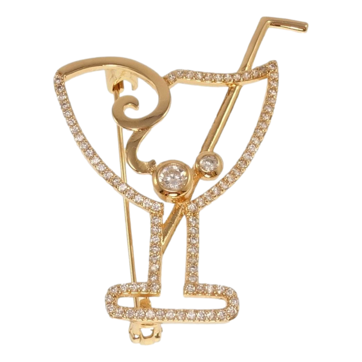Брошка Xuping Позолота 18K Коктейльний келих фото №10