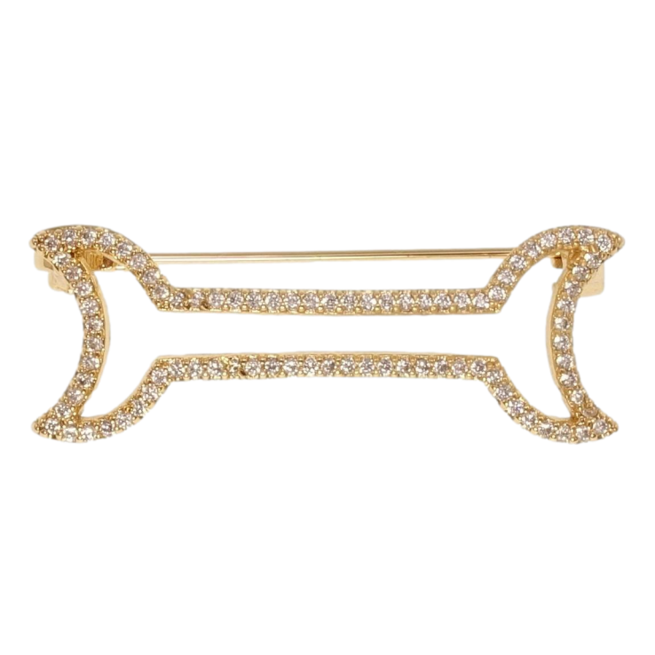 Брошка Xuping Позолота 18K Кісточка інкрустація цирконієм фото №11