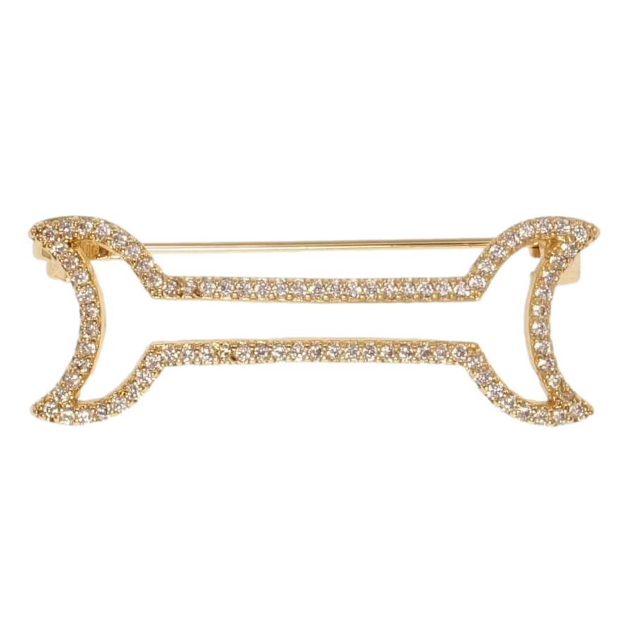 Брошка Xuping Позолота 18K Кісточка інкрустація цирконієм фото №1