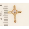 Кулон Xuping Позолота 18K Декоративний Хрест з інкрустацією цирконієм маленька петелька фото №2