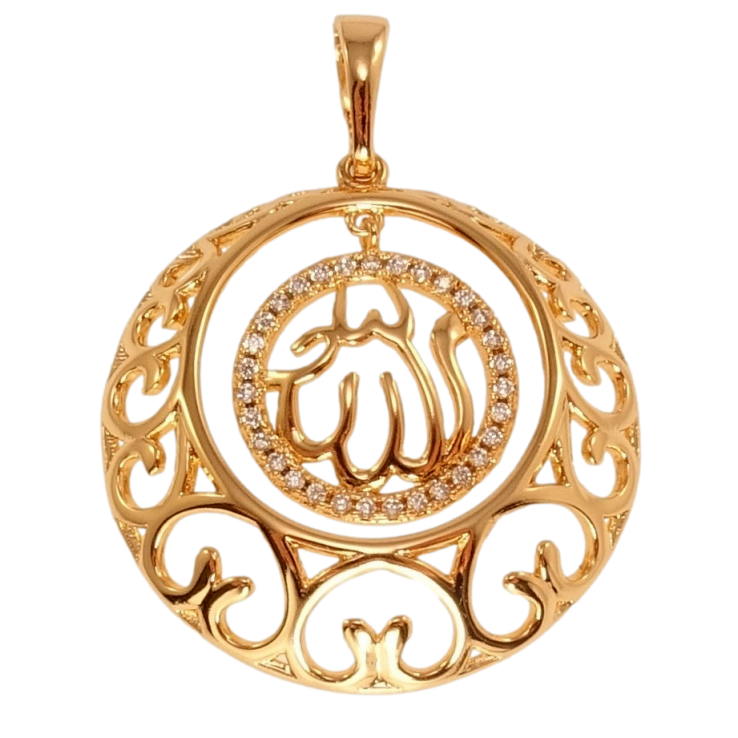 Кулон Xuping Позолота 18K Витончена різьблена підвіска з цирконієм і написом Аллах фото №9 Кулон Xuping Позолота 18K Витончена різьблена підвіска з цирконієм і написом Аллах фото №9