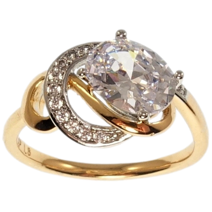 Каблучка Xuping Позолота + Родій Арктика фото №11