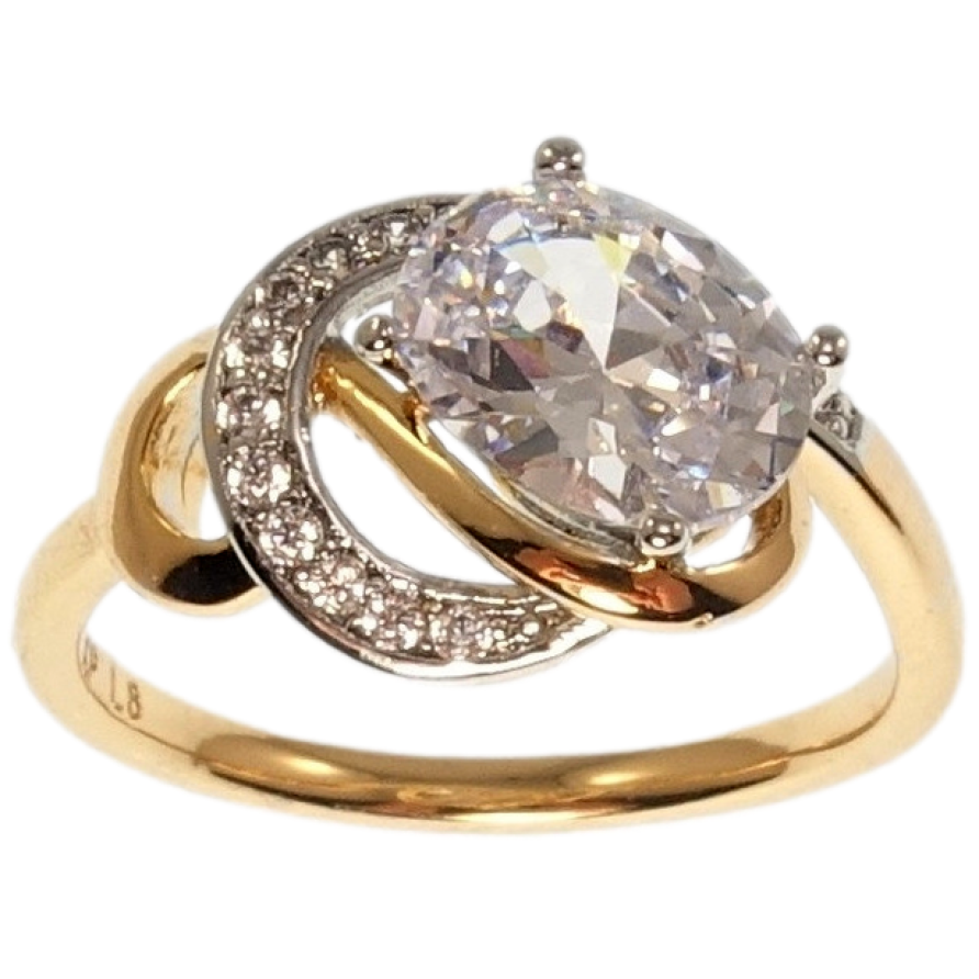 Кольцо Xuping Позолота + Родий Арктика фото №1 Кольцо Xuping Позолота + Родий Арктика фото №1