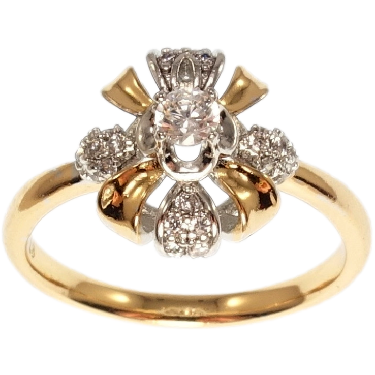 Каблучка Xuping Позолота + Родій Фантазійна квітка фото №2