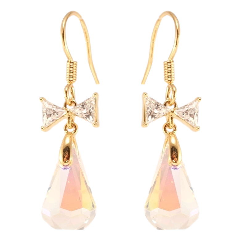 Сережки Xuping колір 18K з кристалами Swarovski французький замок Підвіски з кр-лом Luminous Green фото №1