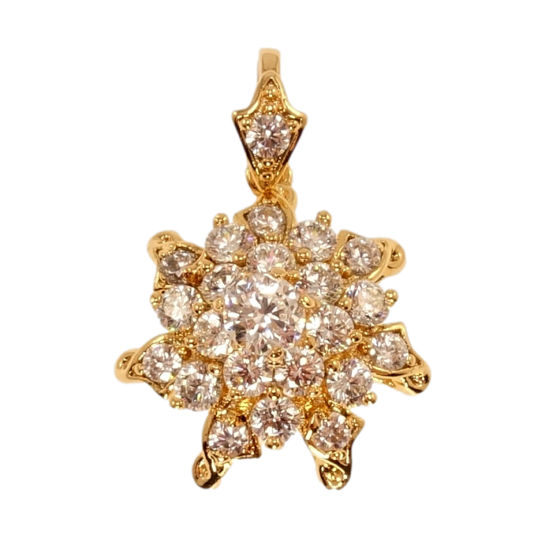 Кулон Xuping Позолота 18K Роскошная снежинка из циркония фото №1