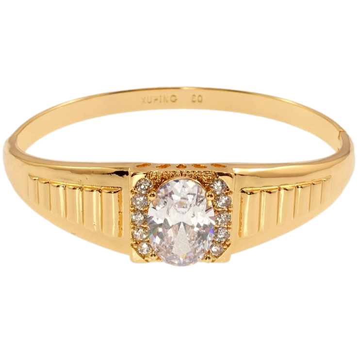 Браслет Xuping Позолота 18K Кристал в обрамленні цирконію ø 5,7см фото №12 Браслет Xuping Позолота 18K Кристал в обрамленні цирконію ø 5,7см фото №12