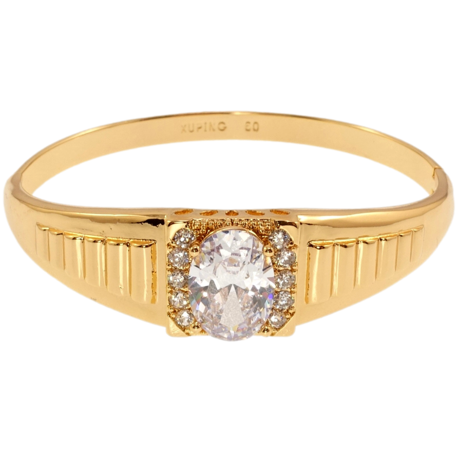 Браслет Xuping Позолота 18K Кристал в обрамленні цирконію ø 5,7см фото №1 Браслет Xuping Позолота 18K Кристал в обрамленні цирконію ø 5,7см фото №1