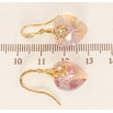 Серьги Xuping цвет 18K с кристаллами Swarovski французский замок Кристальные сердечки Light Amethyst с фото №2
