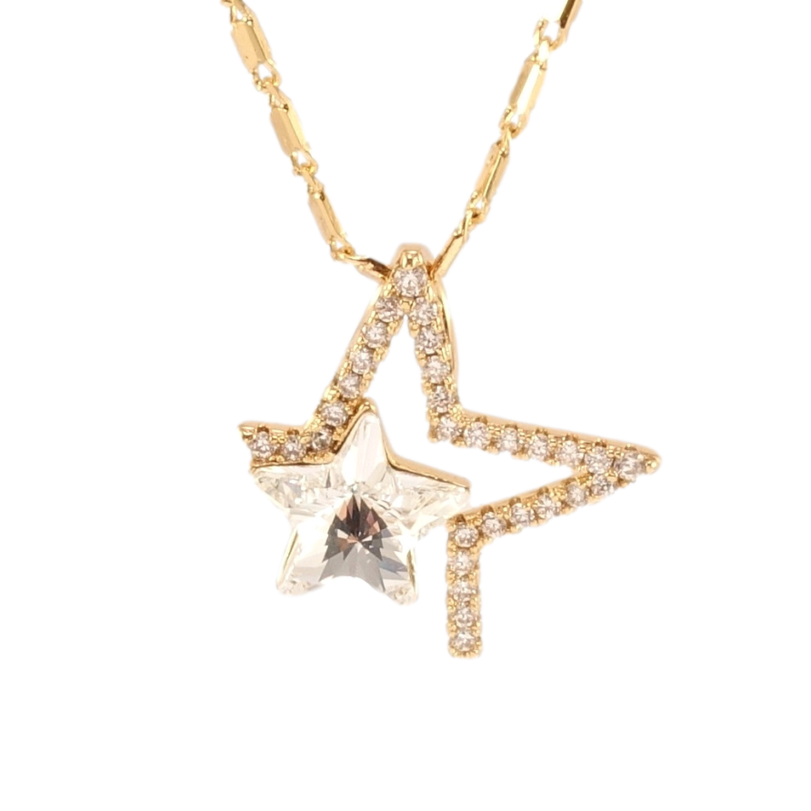 Кулон Xuping колір 18K з кр-ми Swarovski на ланцюжку Зірка з кристалом Clear довжина 40-45см х 2мм фото №1 Кулон Xuping колір 18K з кр-ми Swarovski на ланцюжку Зірка з кристалом Clear довжина 40-45см х 2мм фото №1