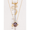 Кулон Xuping колір 18K з кр-ми Swarovski на ланцюжку Сатурн кристал Amethyst довжина 39-44см х 1мм фото №2