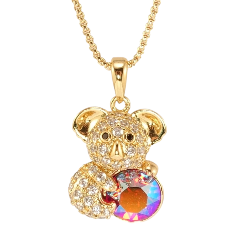 Кулон Xuping цвет 18K с кр-ми Swarovski на цепочке Коала с кристаллом Rose AB длина 40-45см х 1мм фото №1 Кулон Xuping цвет 18K с кр-ми Swarovski на цепочке Коала с кристаллом Rose AB длина 40-45см х 1мм фото №1