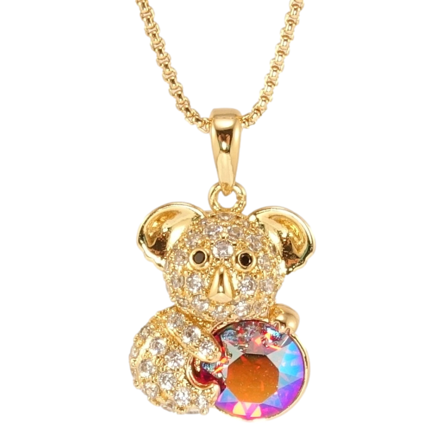 Кулон Xuping цвет 18K с кр-ми Swarovski на цепочке Коала с кристаллом Rose AB длина 40-45см х 1мм фото №1 Кулон Xuping цвет 18K с кр-ми Swarovski на цепочке Коала с кристаллом Rose AB длина 40-45см х 1мм фото №1