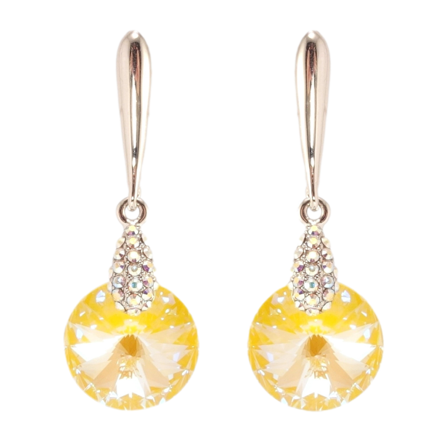 Серьги Xuping цвет Родий с кристаллами Swarovski пусеты Подвески с кристаллом Sunshine Delite ø 14мм фото №1 Серьги Xuping цвет Родий с кристаллами Swarovski пусеты Подвески с кристаллом Sunshine Delite ø 14мм фото №1