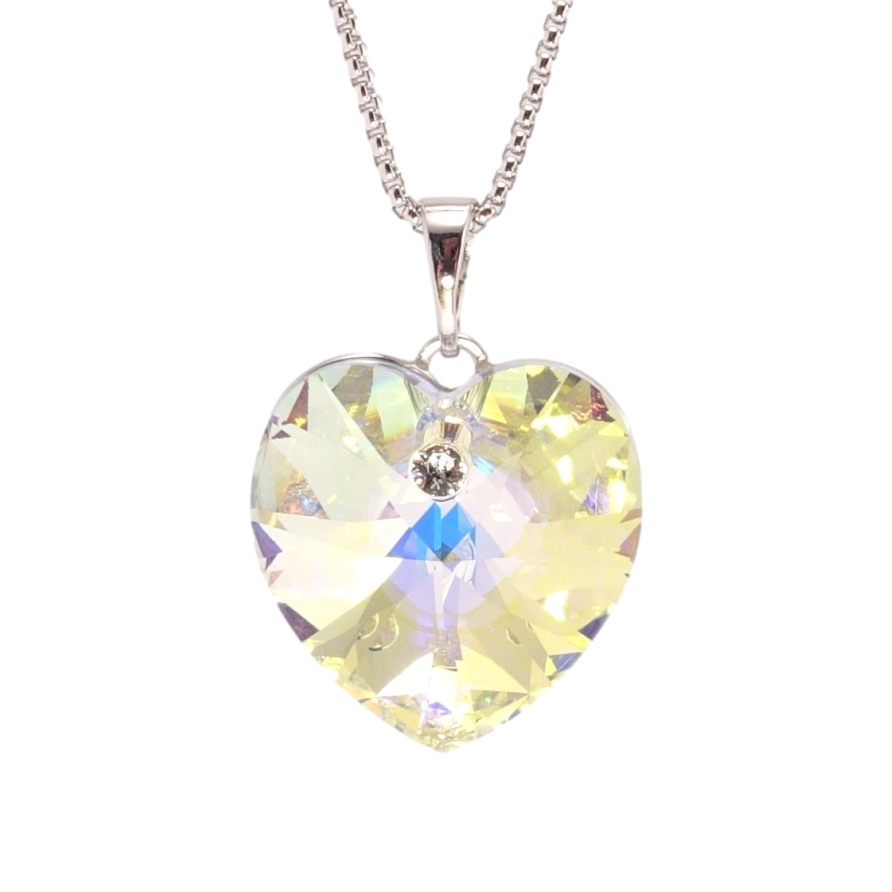 Кулон Xuping цвет Родий с кр-ми Swarovski на цепочке Кристальное сердце Shimmer дл. 40-45см х 1мм фото №1 Кулон Xuping цвет Родий с кр-ми Swarovski на цепочке Кристальное сердце Shimmer дл. 40-45см х 1мм фото №1