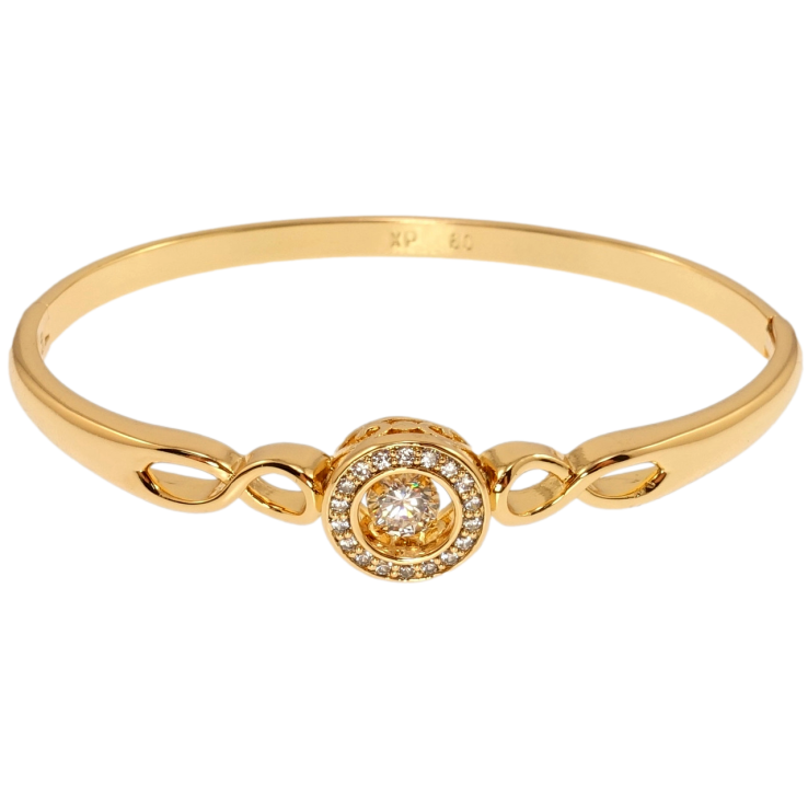 Браслет Xuping Позолота 18K Каблучка з танцювальним кристалом ø 6см фото №12 Браслет Xuping Позолота 18K Каблучка з танцювальним кристалом ø 6см фото №12