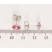 Серьги Xuping цвет Родий с кристаллами Swarovski пусеты Кристалл Rose в ободковой оправе ø 8мм фото №2