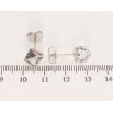 Сережки Xuping колір Родій з кристалами Swarovski пусети Кристальні кубики Heliotrope 6х6мм фото №2