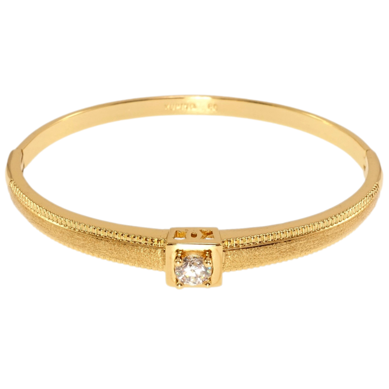 Браслет Xuping Позолота 18K Вставка кристал у квадратній оправі ø 5,7см фото №1