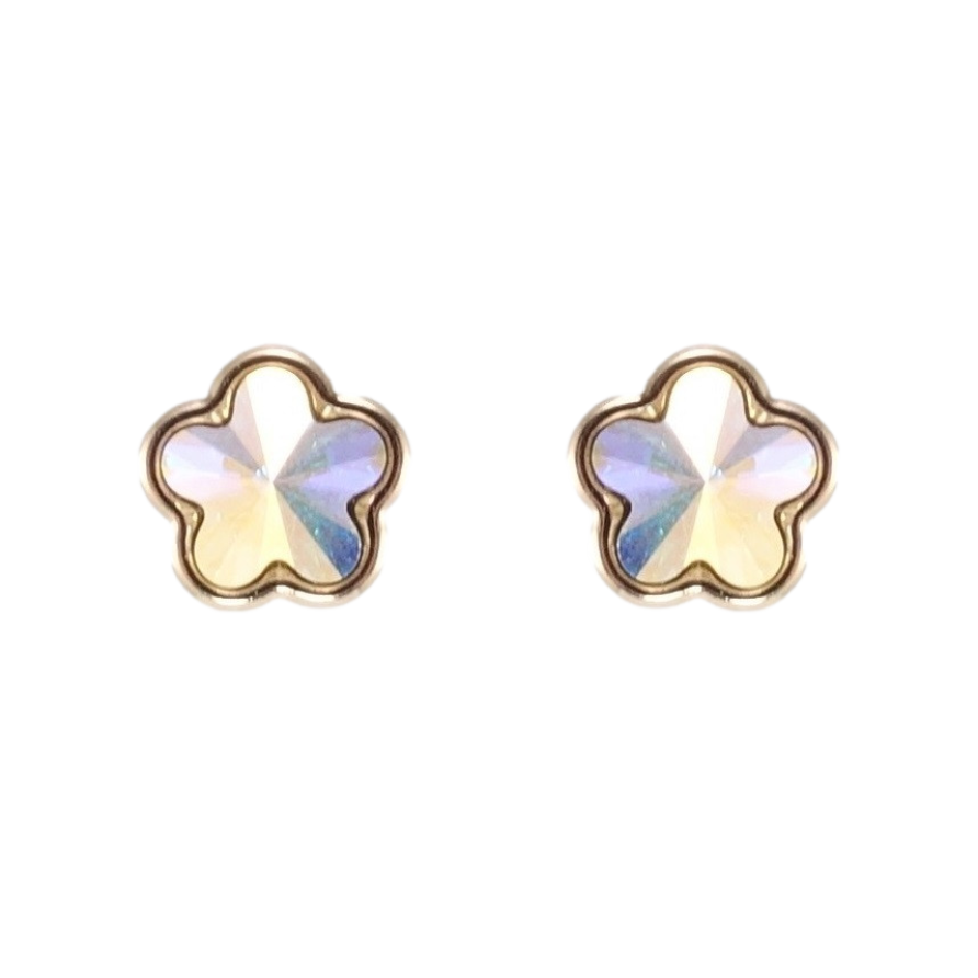 Серьги Xuping цвет Родий с кристаллами Swarovski пусеты Кристальные цветочки АВ фото №1 Серьги Xuping цвет Родий с кристаллами Swarovski пусеты Кристальные цветочки АВ фото №1