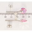 Сережки Xuping колір Родій з кристалами Swarovski пусети Дорожки кристалів з серцями Rose Delite фото №2