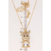 Кулон Xuping цвет 18K с кр-ми Swarovski на цепочке Зайка с кристаллом АВ дл. 40-45см х 1мм фото №2