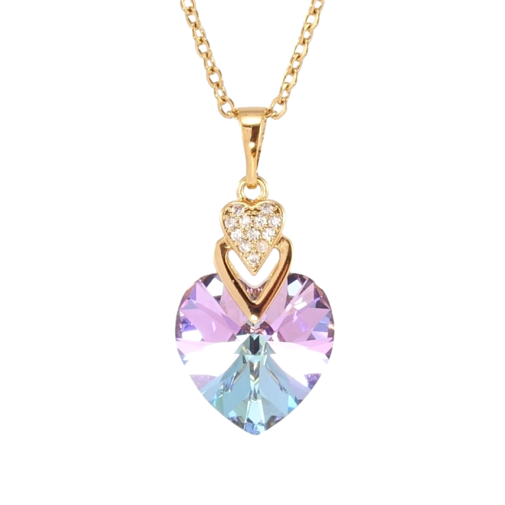 Кулон Xuping цвет 18K с кр-ми Swarovski на цепочке Кристальное сердечко Paradise Shine дл. 40-45см х 2мм фото №4 Кулон Xuping цвет 18K с кр-ми Swarovski на цепочке Кристальное сердечко Paradise Shine дл. 40-45см х 2мм фото №4