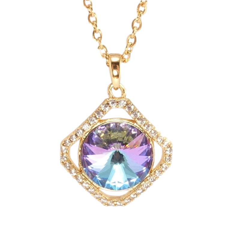 Кулон Xuping цвет 18K с кр-ми Swarovski на цепочке Фигурная подвеска с кр-ом Paradise Shine дл. 40-45см х фото №1