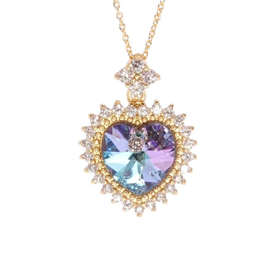 Кулон Xuping колір 18K з кр-ми Swarovski на ланцюжку Серце Paradise Shine з кристалами дл. 40-45см х 1мм фото №1 Кулон Xuping колір 18K з кр-ми Swarovski на ланцюжку Серце Paradise Shine з кристалами дл. 40-45см х 1мм фото №1