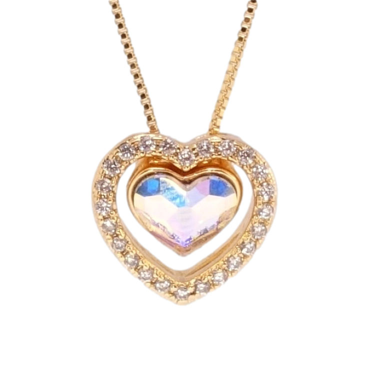 Кулон Xuping колір 18K з кр-ми Swarovski на ланцюжку Серце АВ в обрамленні кристалами дл. 40-45см х 1мм фото №16