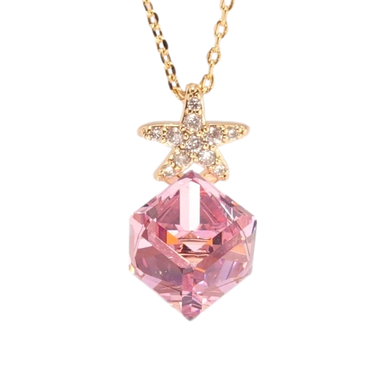 Кулон Xuping цвет 18K с кр-ми Swarovski на цепочке Кубик Rose с звездочкой дл. 40-45см х 1мм фото №15 Кулон Xuping цвет 18K с кр-ми Swarovski на цепочке Кубик Rose с звездочкой дл. 40-45см х 1мм фото №15