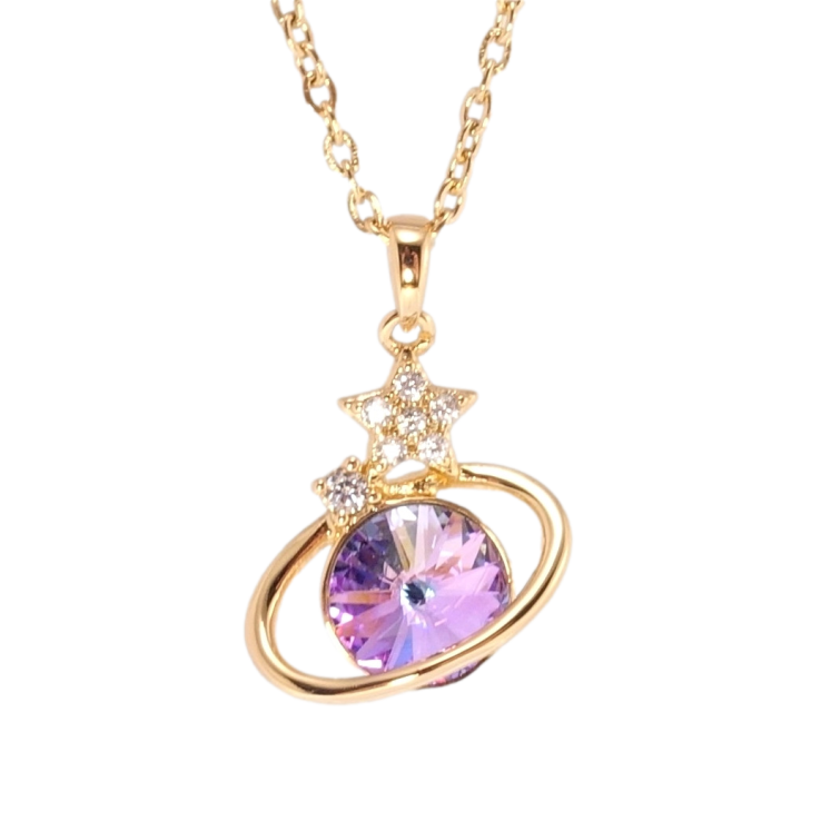 Кулон Xuping цвет 18K с кр-ми Swarovski на цепочке Сатурн с звездами кр-лл Paradise Shine дл. 40-45см х фото №8 Кулон Xuping цвет 18K с кр-ми Swarovski на цепочке Сатурн с звездами кр-лл Paradise Shine дл. 40-45см х фото №8