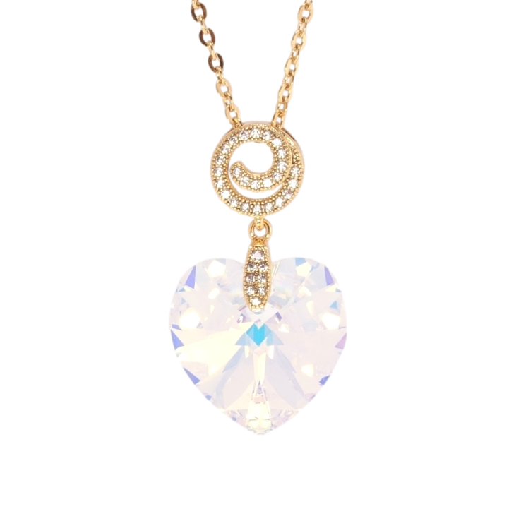 Кулон Xuping цвет 18K с кр-ми Swarovski на цепочке Кристальное сердце Shimmer дл. 40-45см х 2мм фото №18 Кулон Xuping цвет 18K с кр-ми Swarovski на цепочке Кристальное сердце Shimmer дл. 40-45см х 2мм фото №18