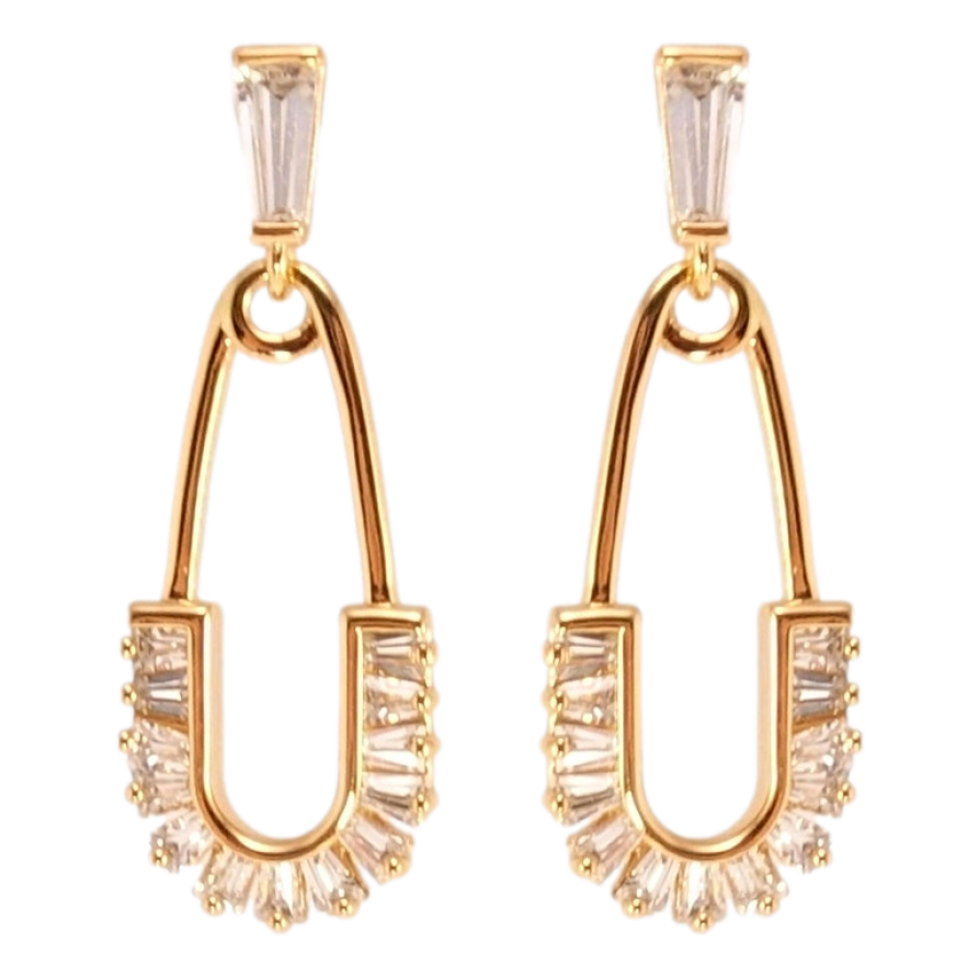 Серьги Xuping QQMM Позолота 18K пусеты Кристальные булавки фото №1