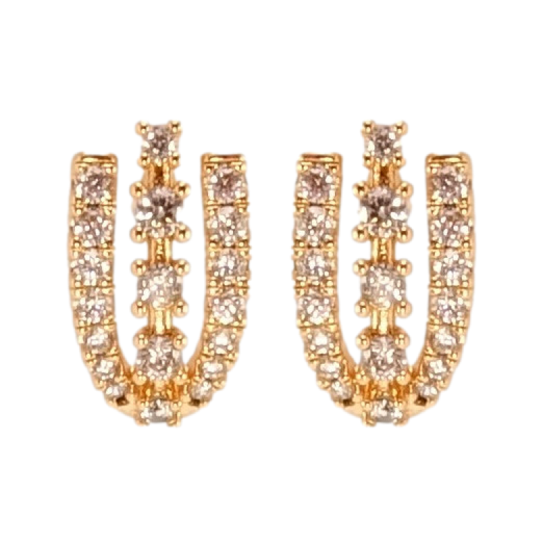 Сережки Xuping QQMM Позолота 18K пусети Декоративний орнамент з інкрустацією фото №1 Сережки Xuping QQMM Позолота 18K пусети Декоративний орнамент з інкрустацією фото №1