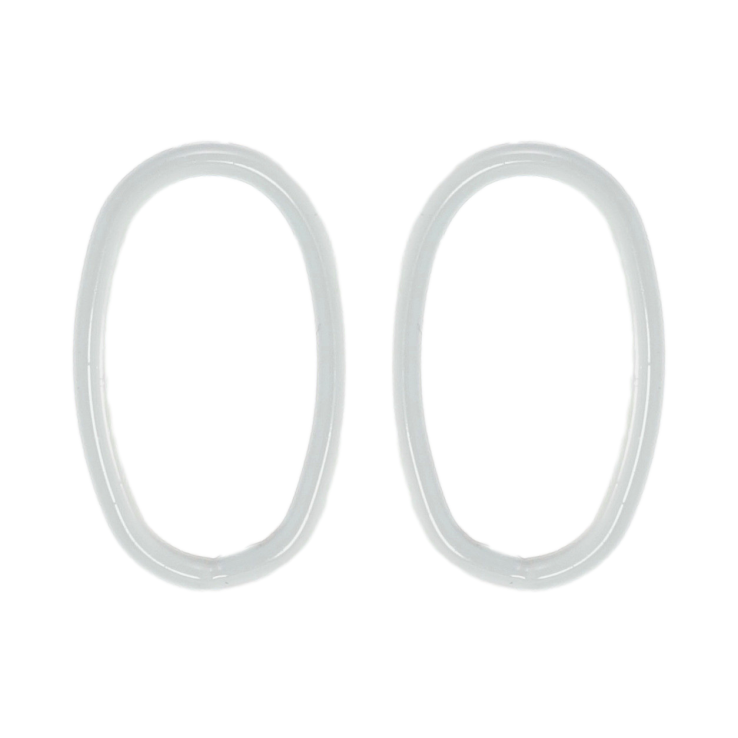 Серьги Xuping QQMM Родий пусеты Овалы с прокраской голубой эмалью фото №20