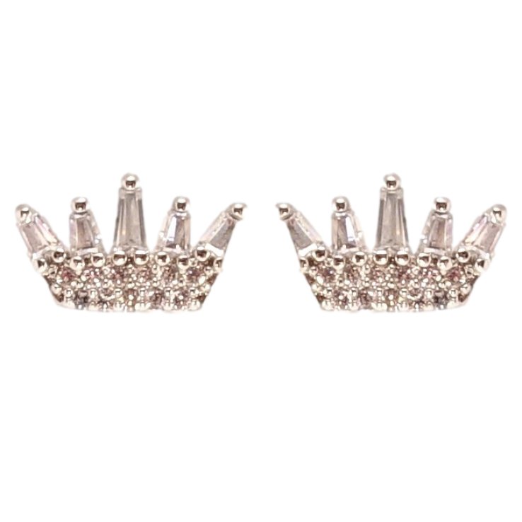 Серьги Xuping QQMM Родий пусеты Корона с цирконием фото №5