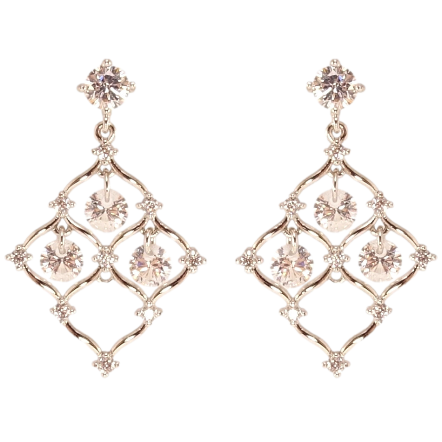 Сережки Xuping QQMM Родій пусети Вінтажні підвіски з кристалами фото №1 Сережки Xuping QQMM Родій пусети Вінтажні підвіски з кристалами фото №1