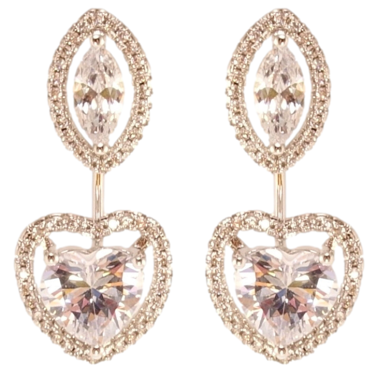 Серьги Xuping QQMM Родий пусеты- джекеты Романтизм фото №6