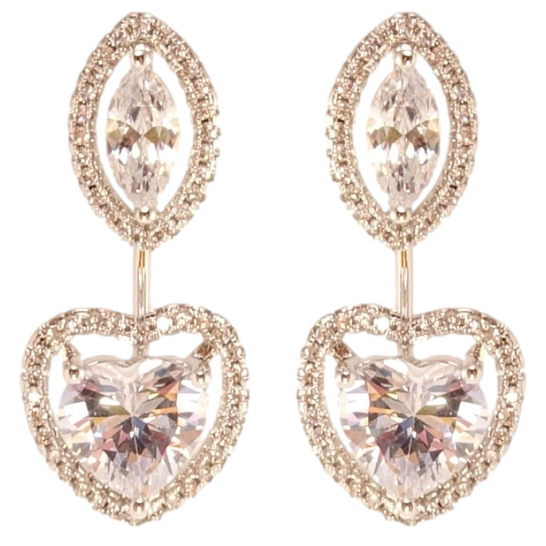 Серьги Xuping QQMM Родий пусеты- джекеты Романтизм фото №1