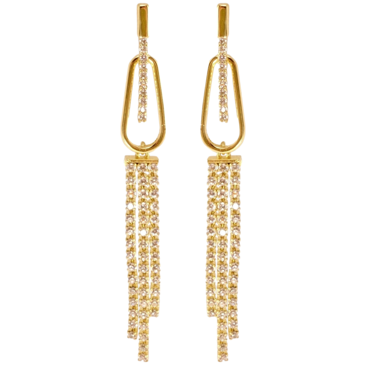 Сережки Xuping QQMM Позолота 14K пусети Блискучі підвіски з цирконієм фото №16 Сережки Xuping QQMM Позолота 14K пусети Блискучі підвіски з цирконієм фото №16