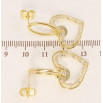 Сережки Xuping QQMM Позолота 14K пусети Сердечки з цирконієм фото №2 Сережки Xuping QQMM Позолота 14K пусети Сердечки з цирконієм фото №2