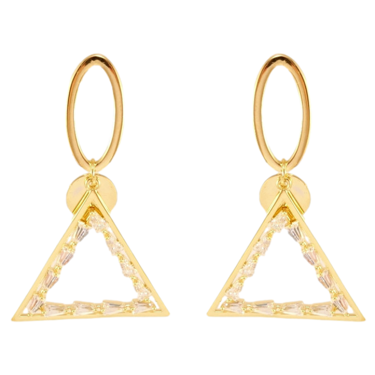 Сережки Xuping QQMM Позолота 14K пусети Геометричні підвіски з цирконієм фото №6 Сережки Xuping QQMM Позолота 14K пусети Геометричні підвіски з цирконієм фото №6