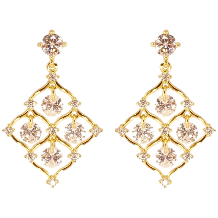 Сережки Xuping QQMM Позолота 14K пусети Вінтажні підвіски з кристалами фото №1 Сережки Xuping QQMM Позолота 14K пусети Вінтажні підвіски з кристалами фото №1