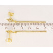 Сережки Xuping QQMM Позолота 14K пусети Зірки з підвісками доріжки цирконію фото №2