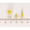 Серьги Xuping QQMM Позолота 14K пусеты Ромашки с кристаллами, прокраска фото №2 Серьги Xuping QQMM Позолота 14K пусеты Ромашки с кристаллами, прокраска фото №2