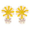 Сережки Xuping QQMM колір Позолота 14K пусети "Ромашки з кристалами, фарбування емаллю" фото №2