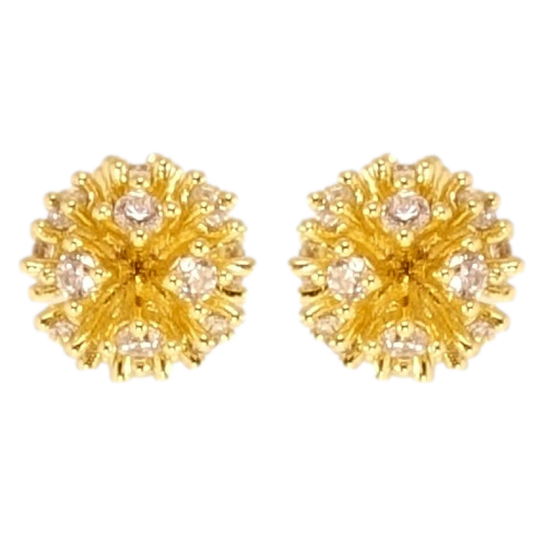 Сережки Xuping QQMM Позолота 14K пусети Кульбаби зі вставками цирконію ø 7мм фото №1 Сережки Xuping QQMM Позолота 14K пусети Кульбаби зі вставками цирконію ø 7мм фото №1